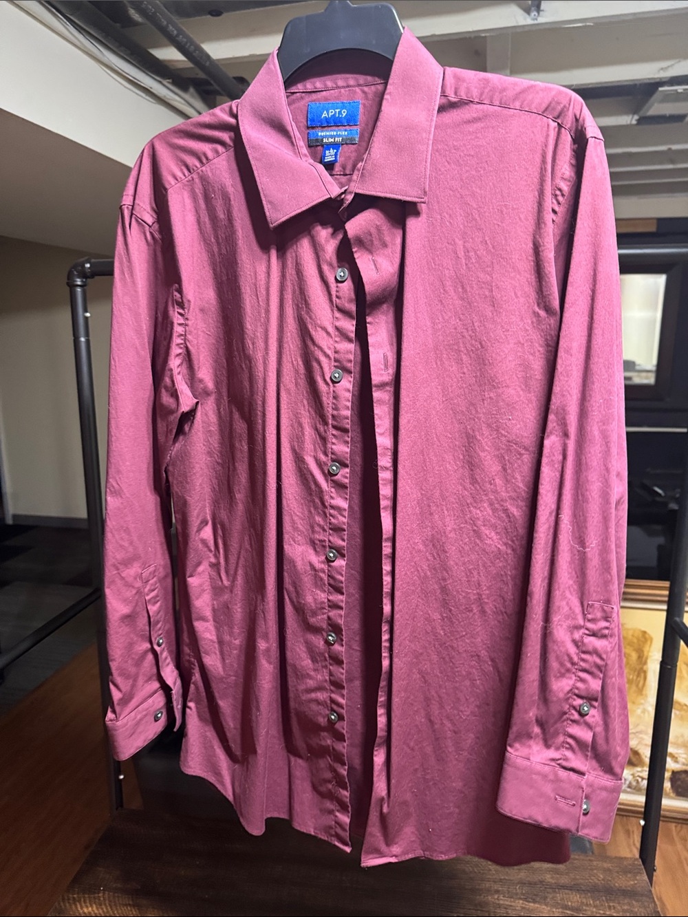 Apt. 9 Men's Long-Sleeve Button-Up Shirt - Dusty Rose
